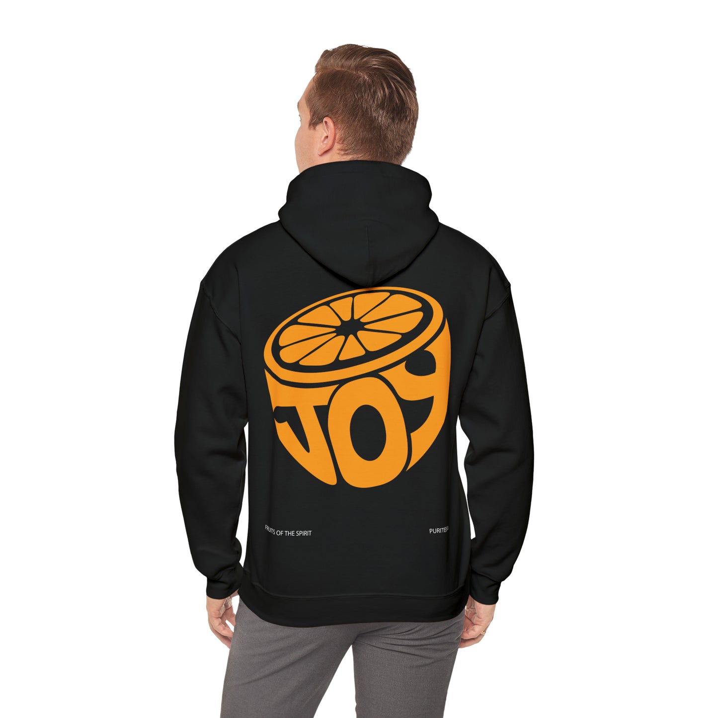 JOY Orange HOODIE Black