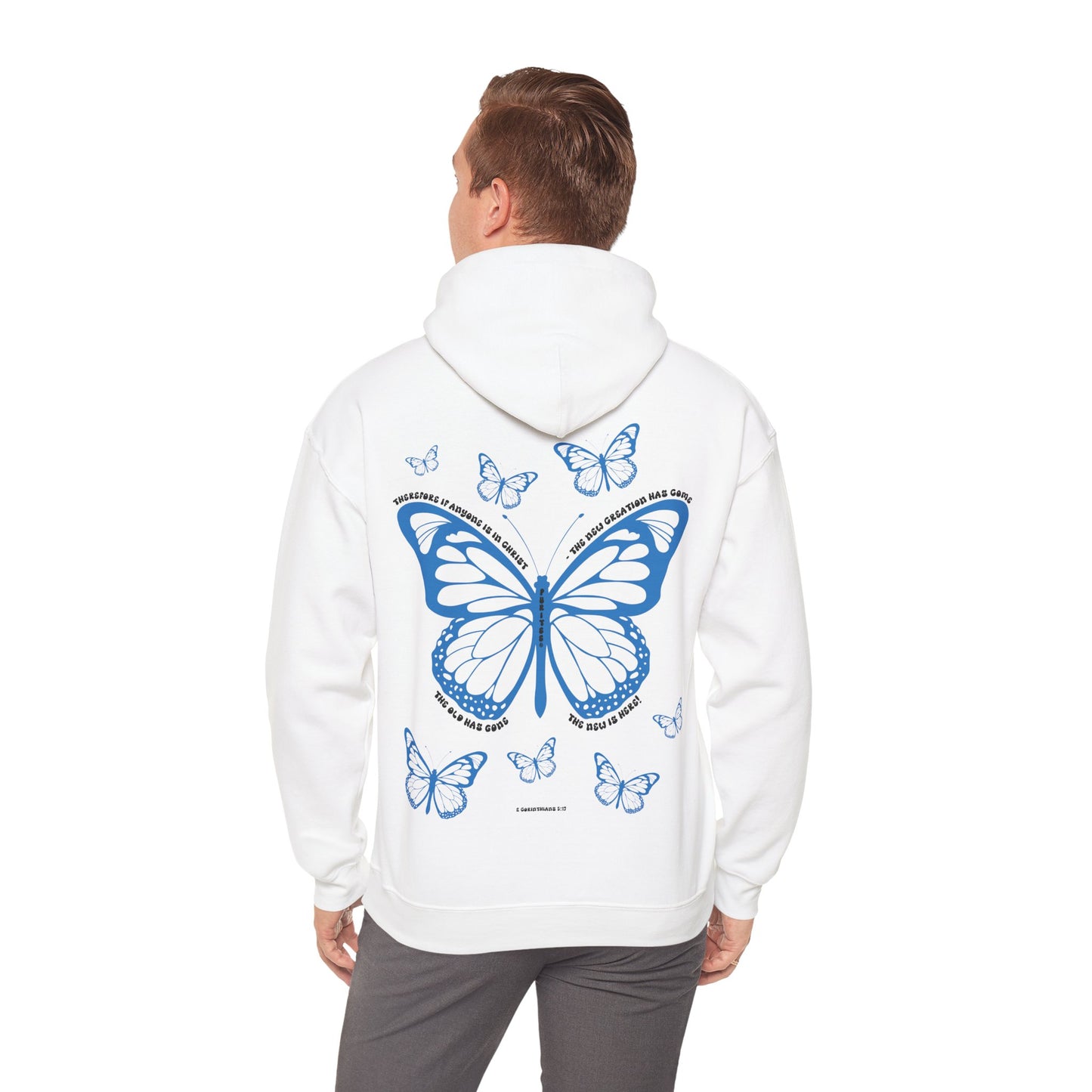Butterfly 2 CORINTHIANS 5:17 HOODIE Lights
