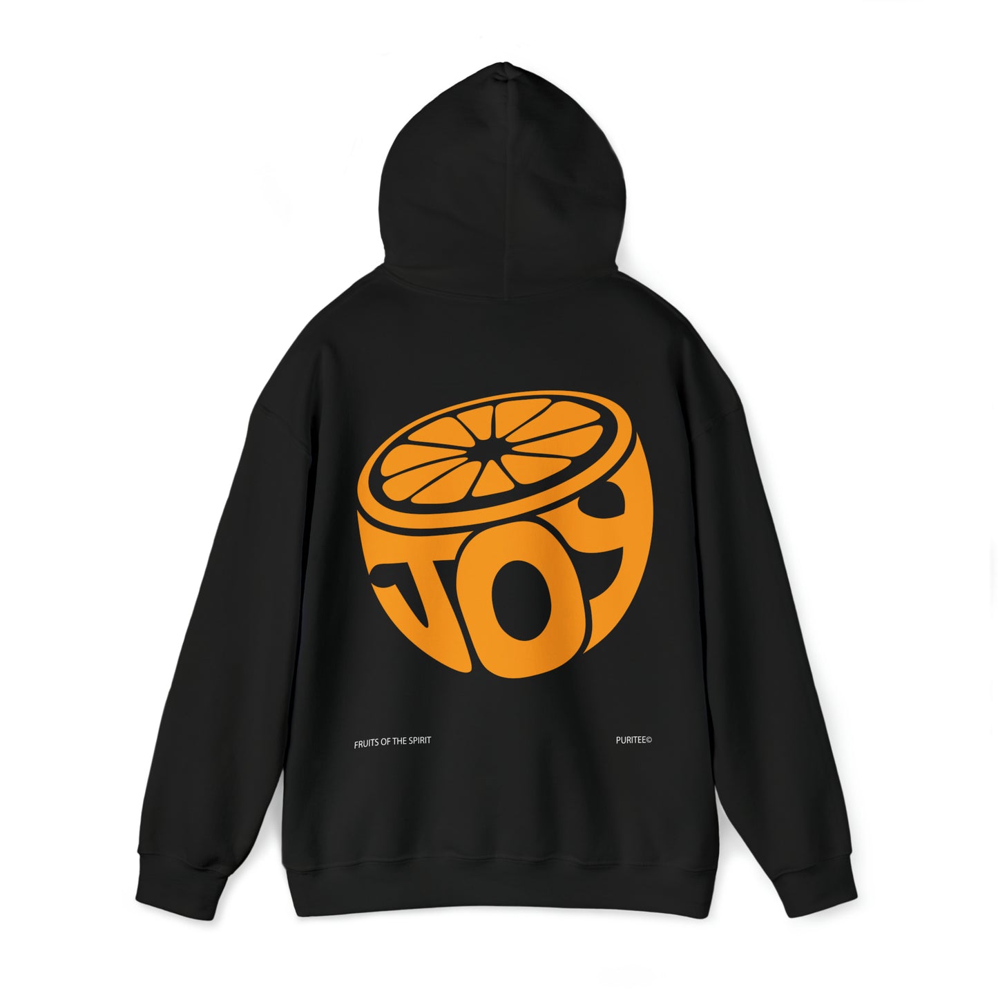 JOY Orange HOODIE Black