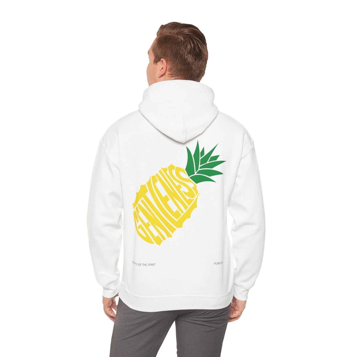 GENTLENESS Pineapple HOODIE White