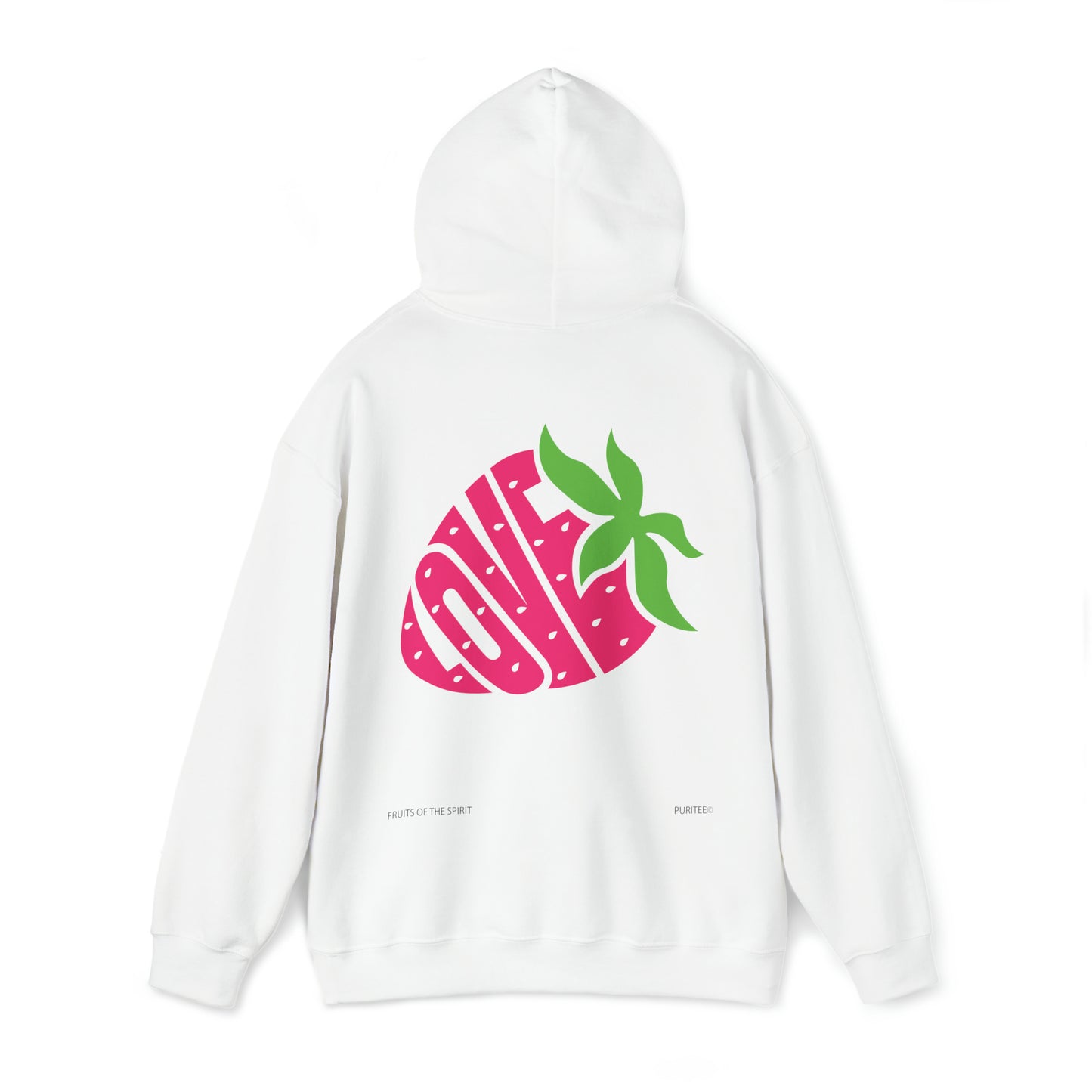 LOVE Strawberry HOODIE White