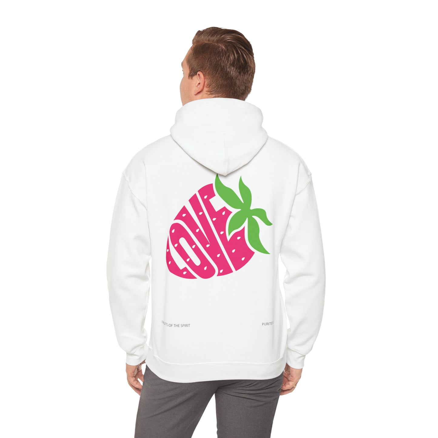 LOVE Strawberry HOODIE White