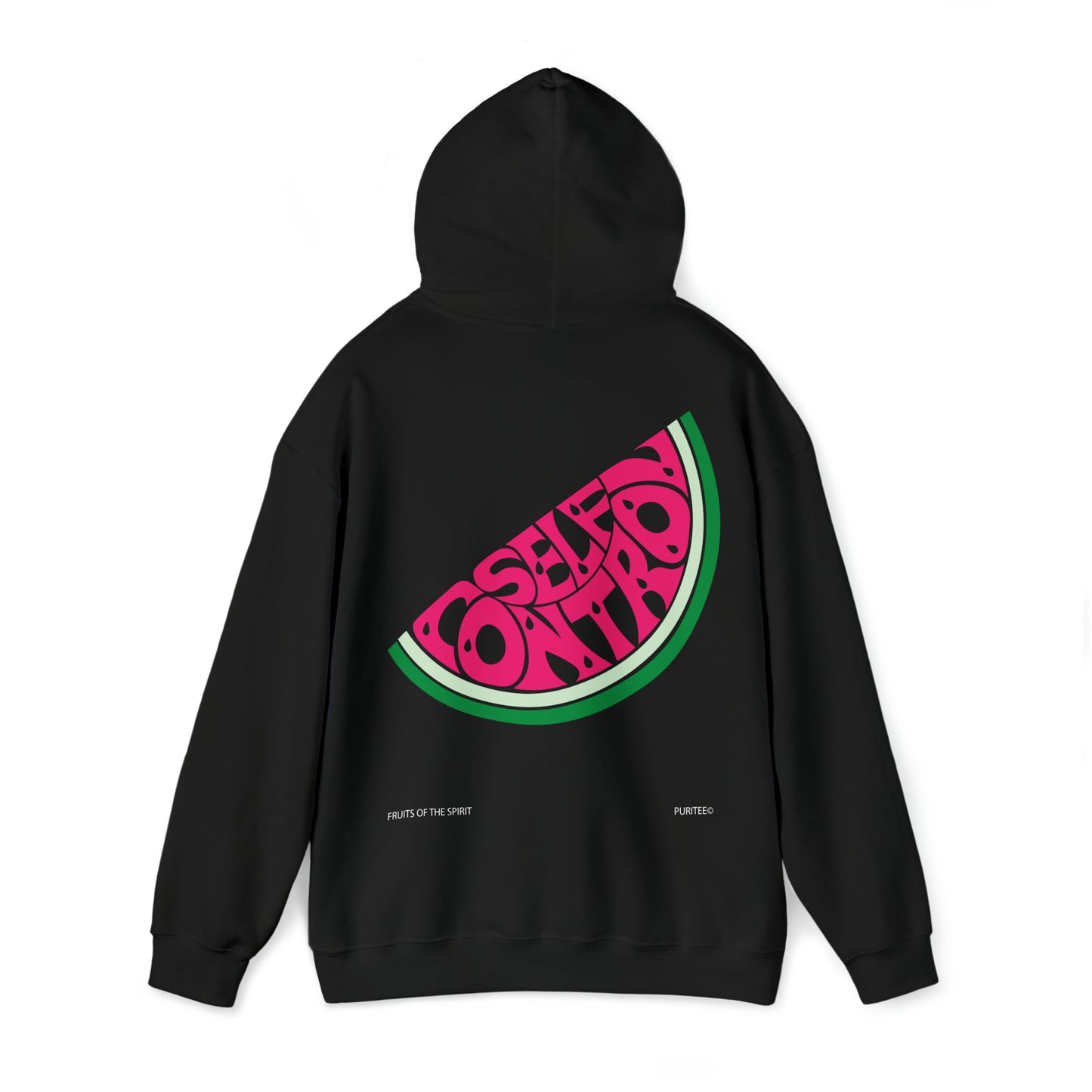 SELF CONTROL Watermelon HOODIE Black