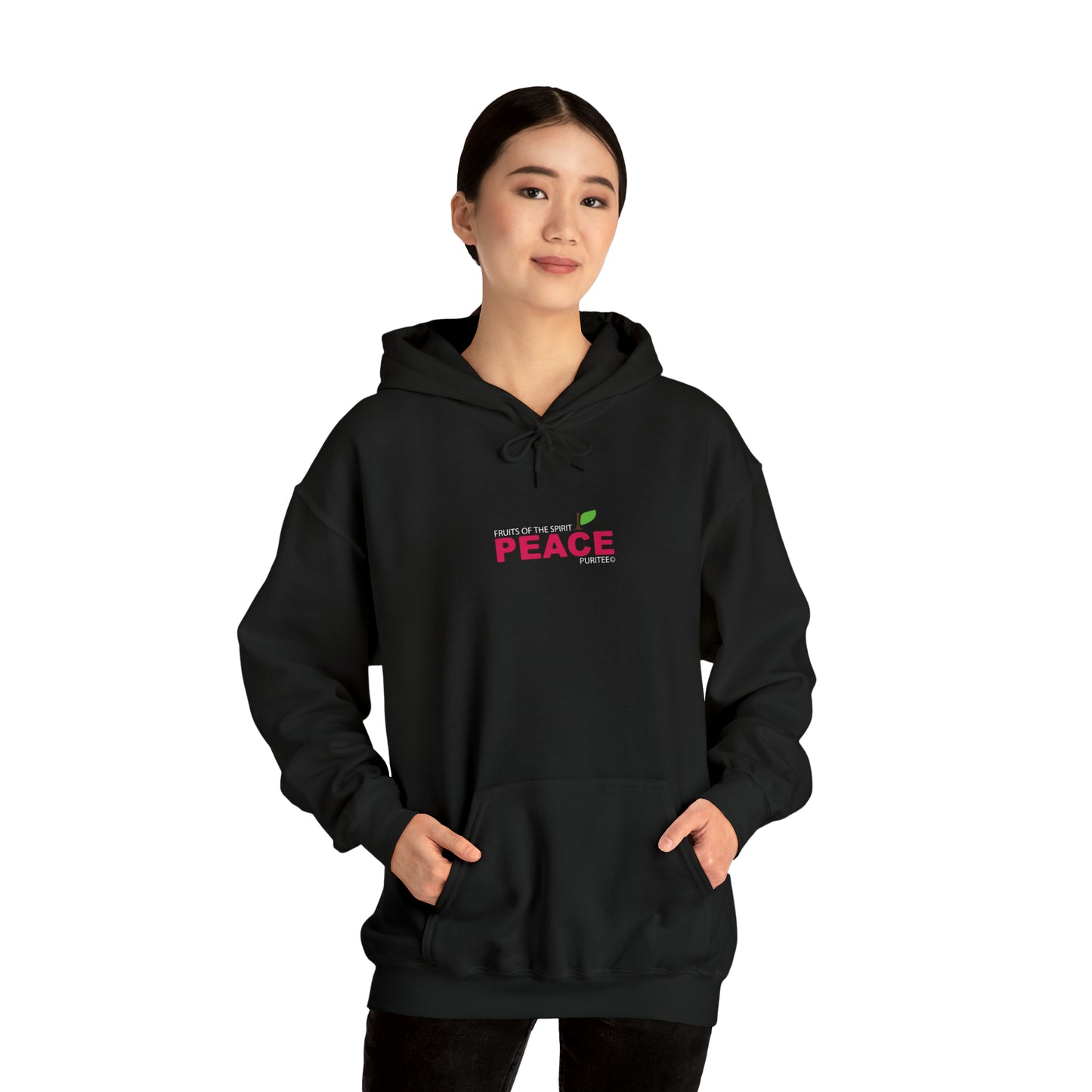 PEACE Apple HOODIE Black