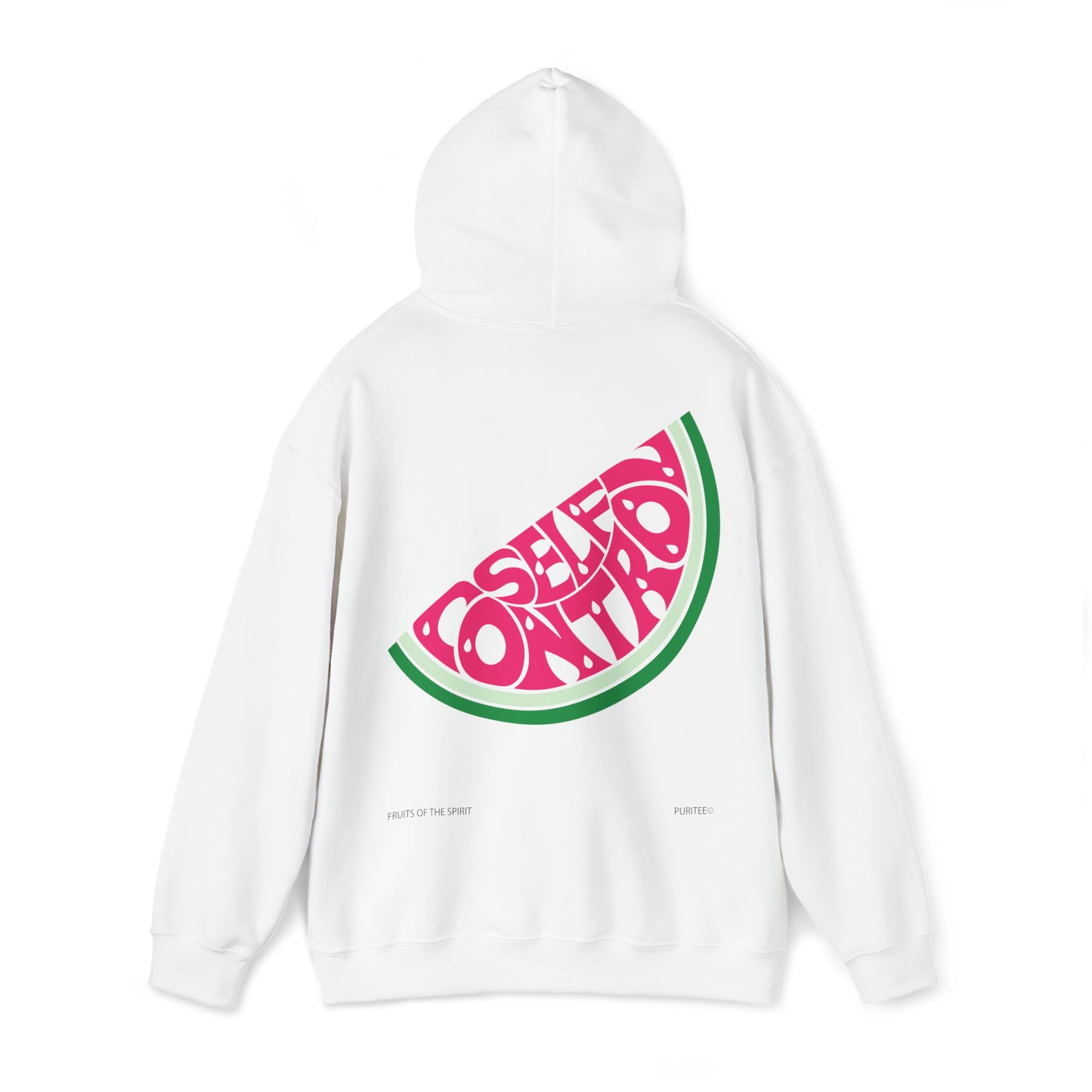 SELF CONTROL Watermelon HOODIE White