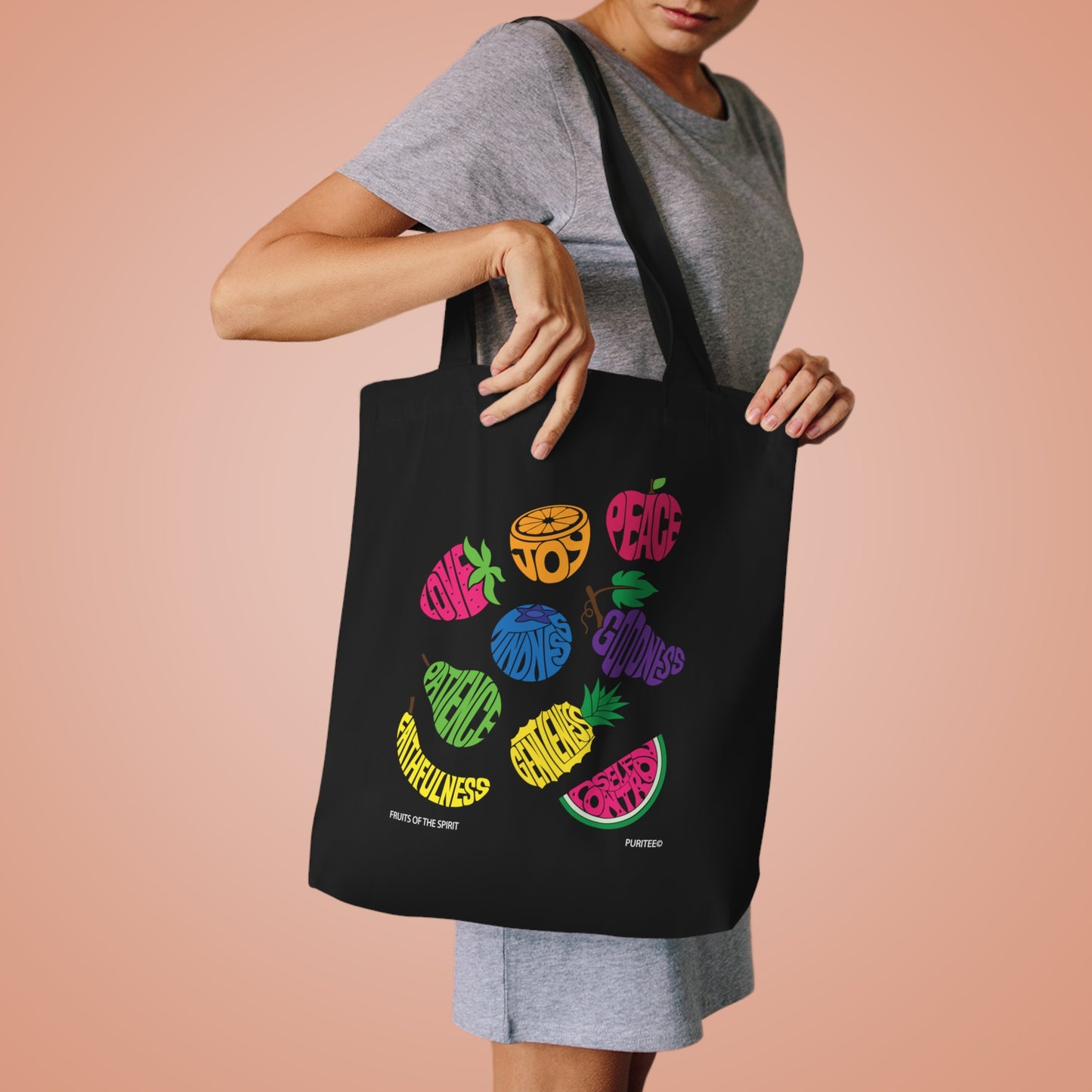 Fruits of The Spirit TOTE BAG Black