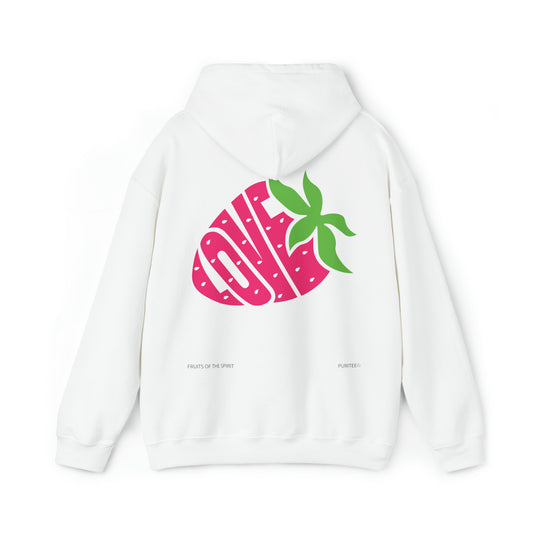 LOVE Strawberry HOODIE White