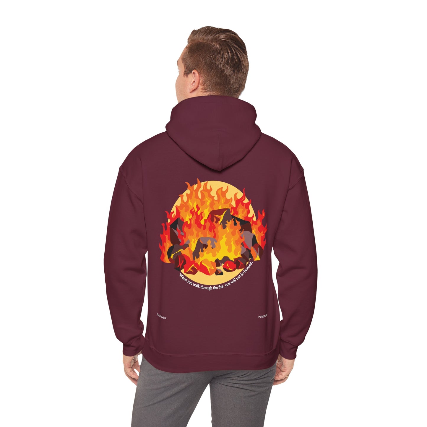 Fire ISAIAH 43:2 HOODIE Darks