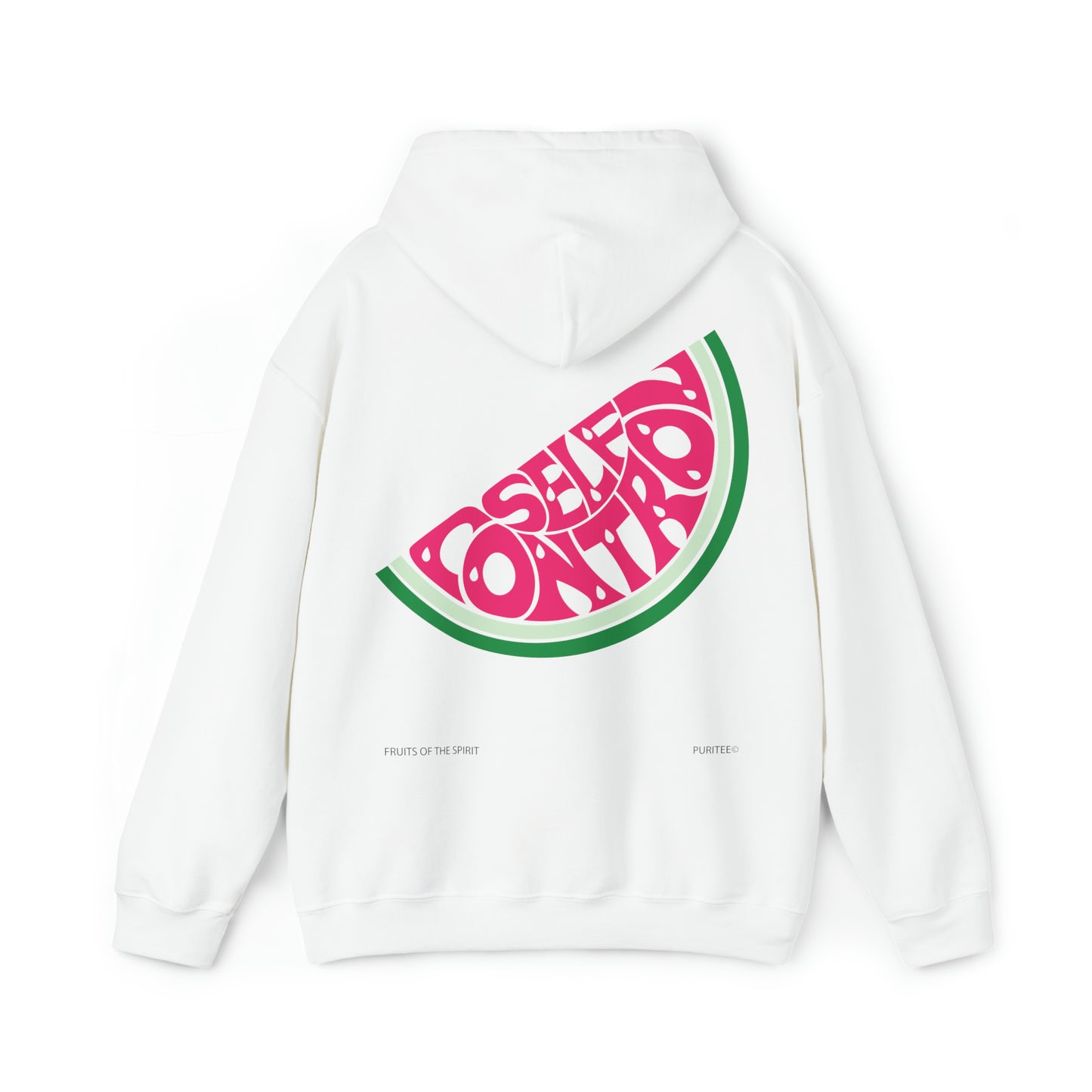 SELF CONTROL Watermelon HOODIE White