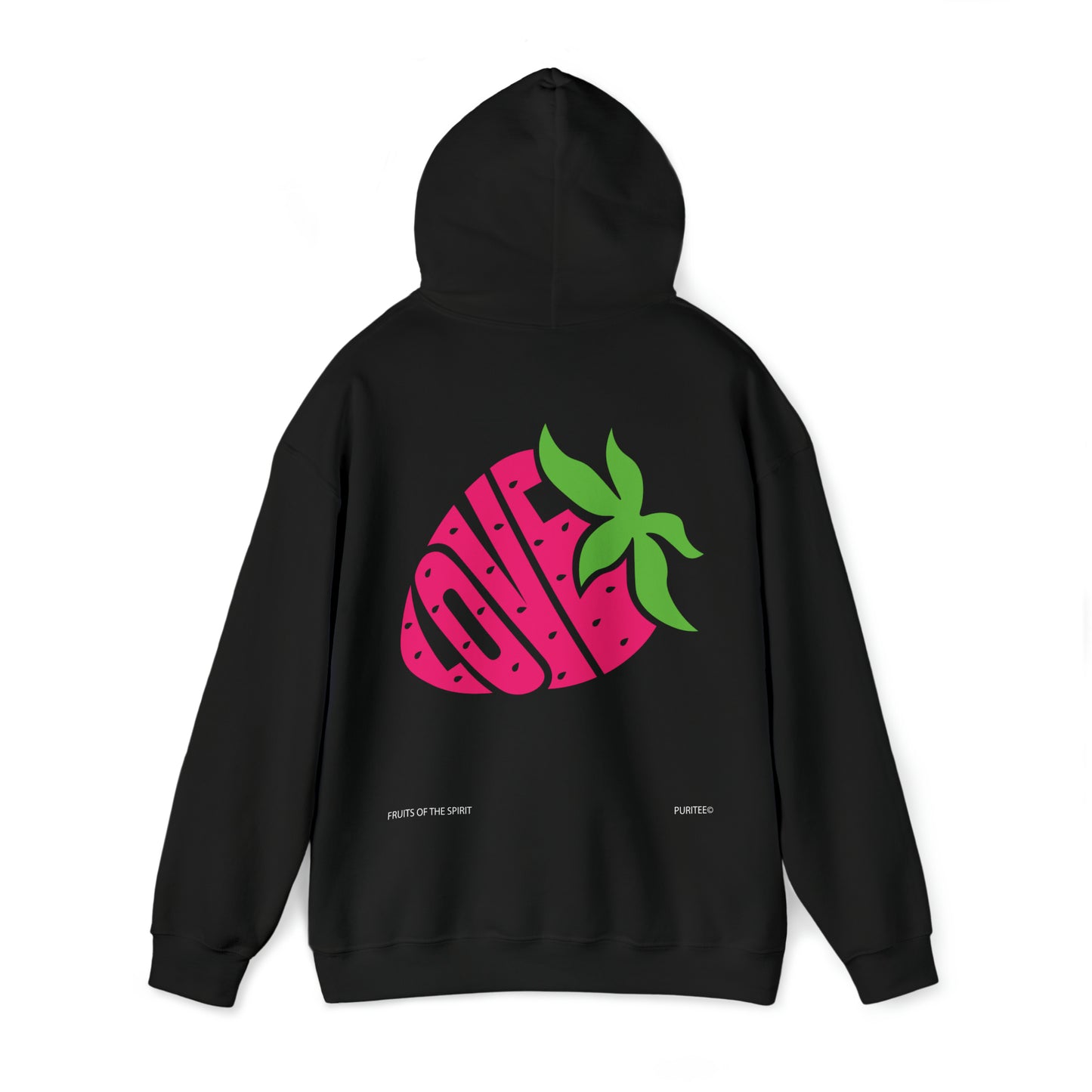 LOVE Strawberry HOODIE Black