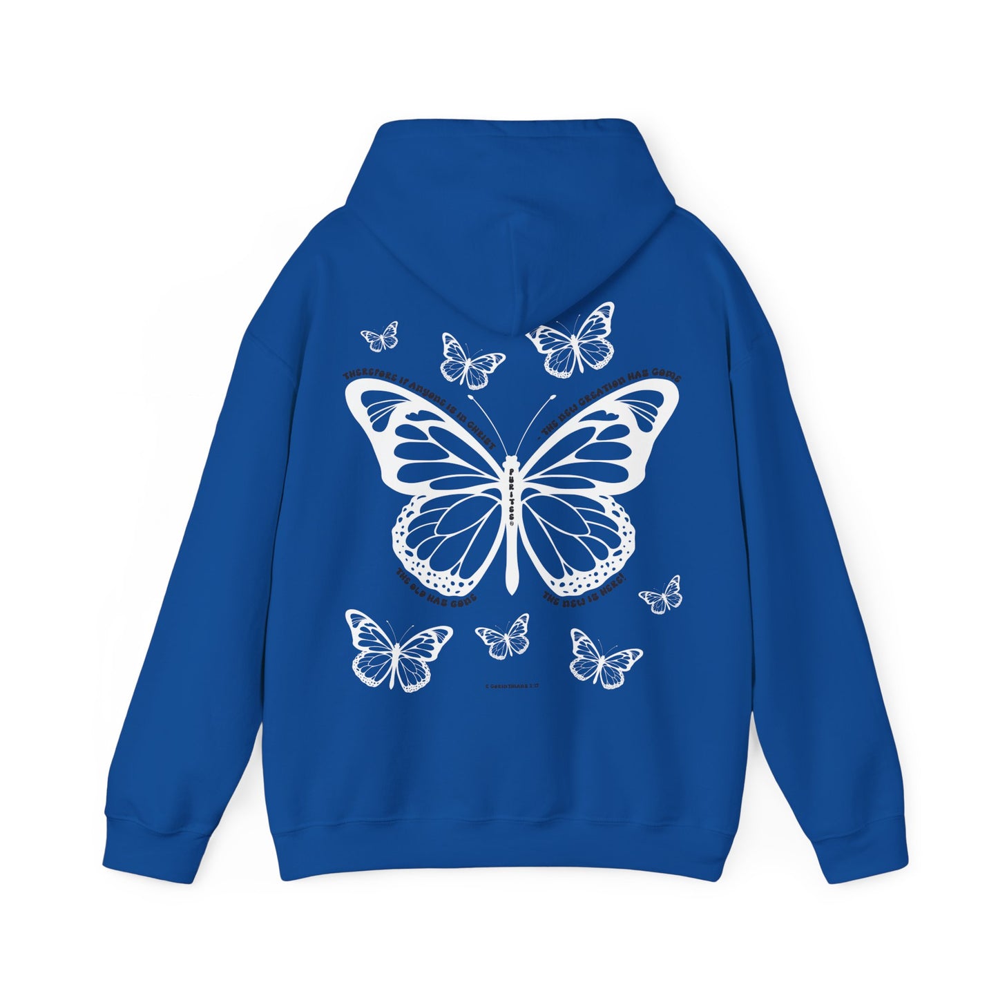 Butterfly 2 CORINTHIANS 5:17 HOODIE Darks