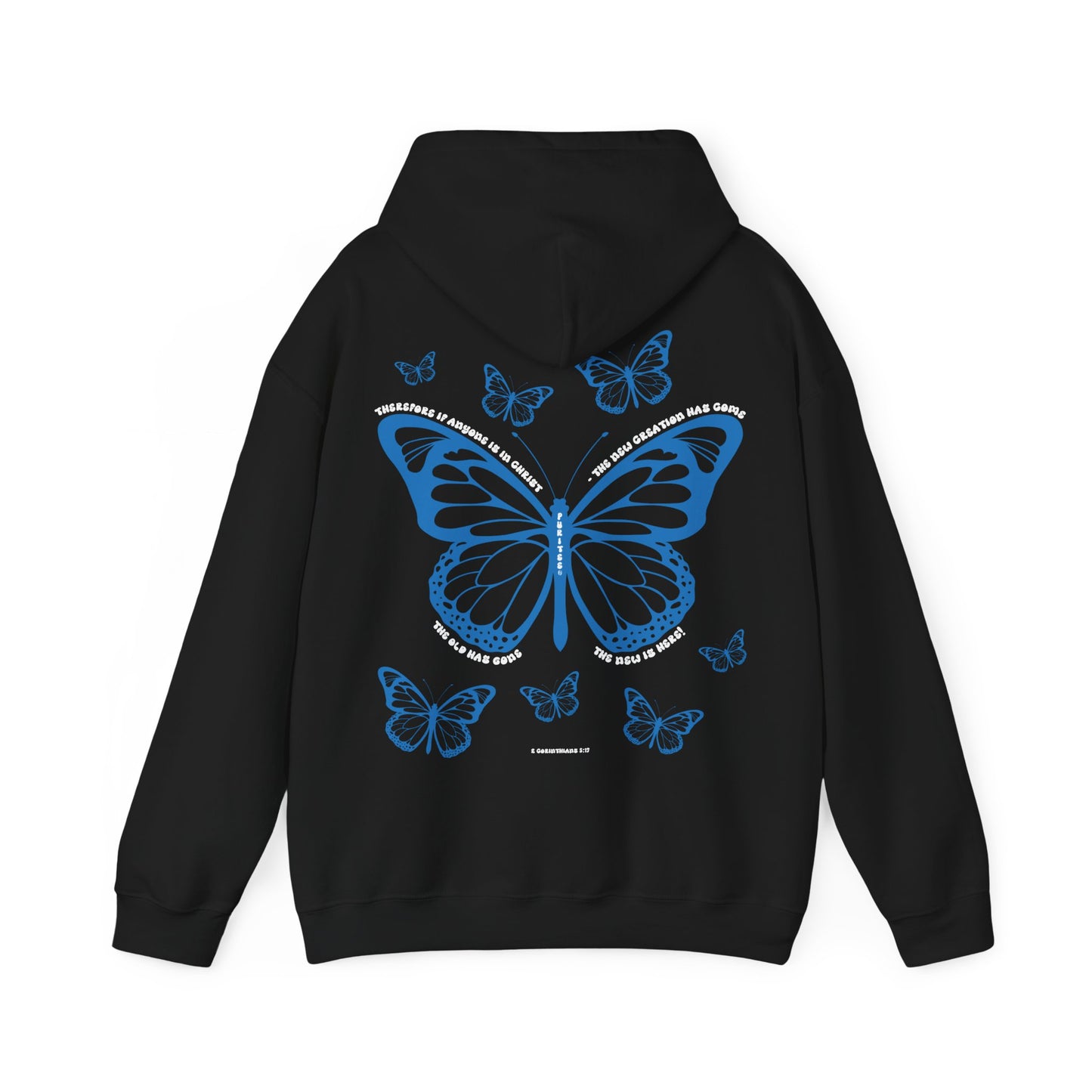 Butterfly 2 CORINTHIANS 5:17 HOODIE Darks