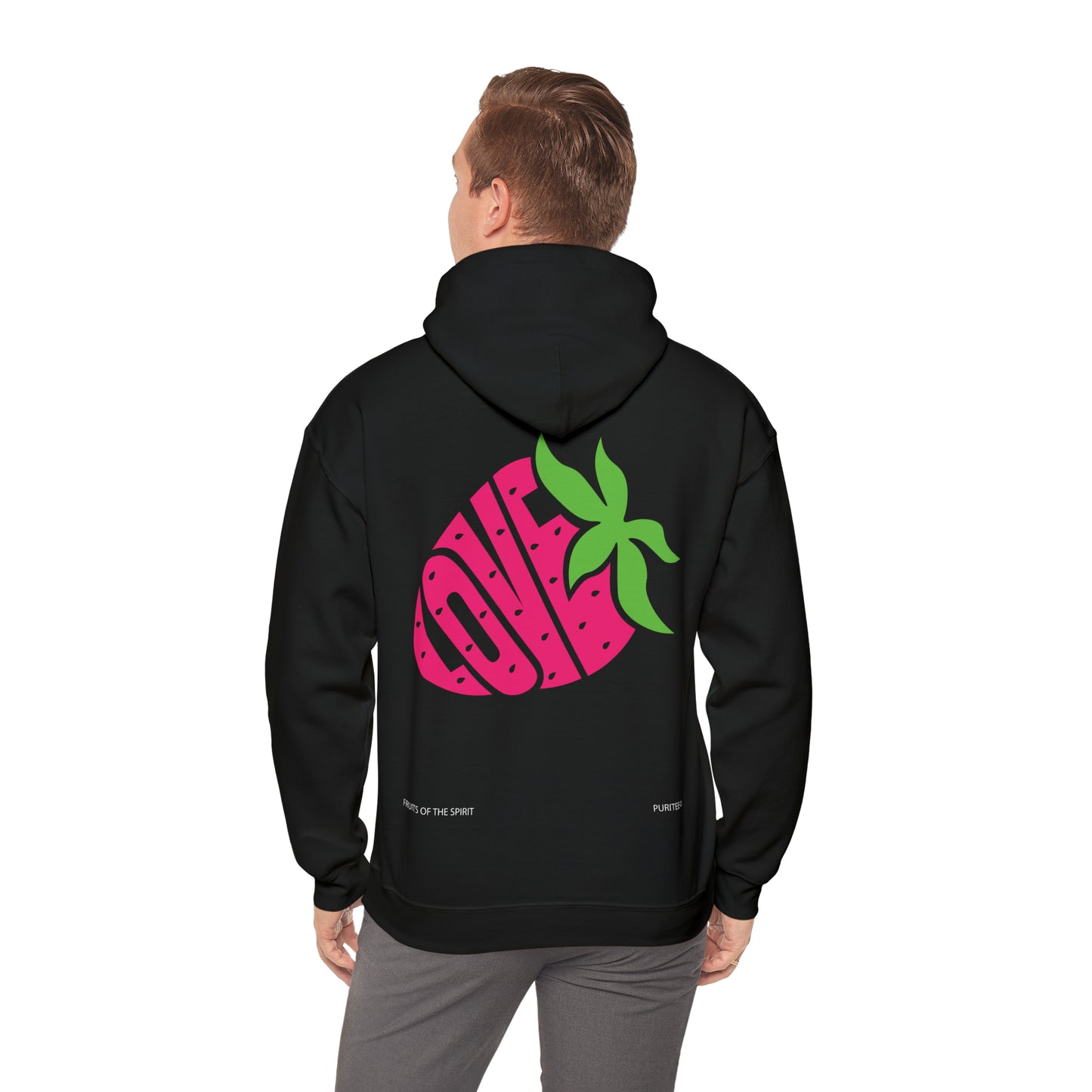 LOVE Strawberry HOODIE Black