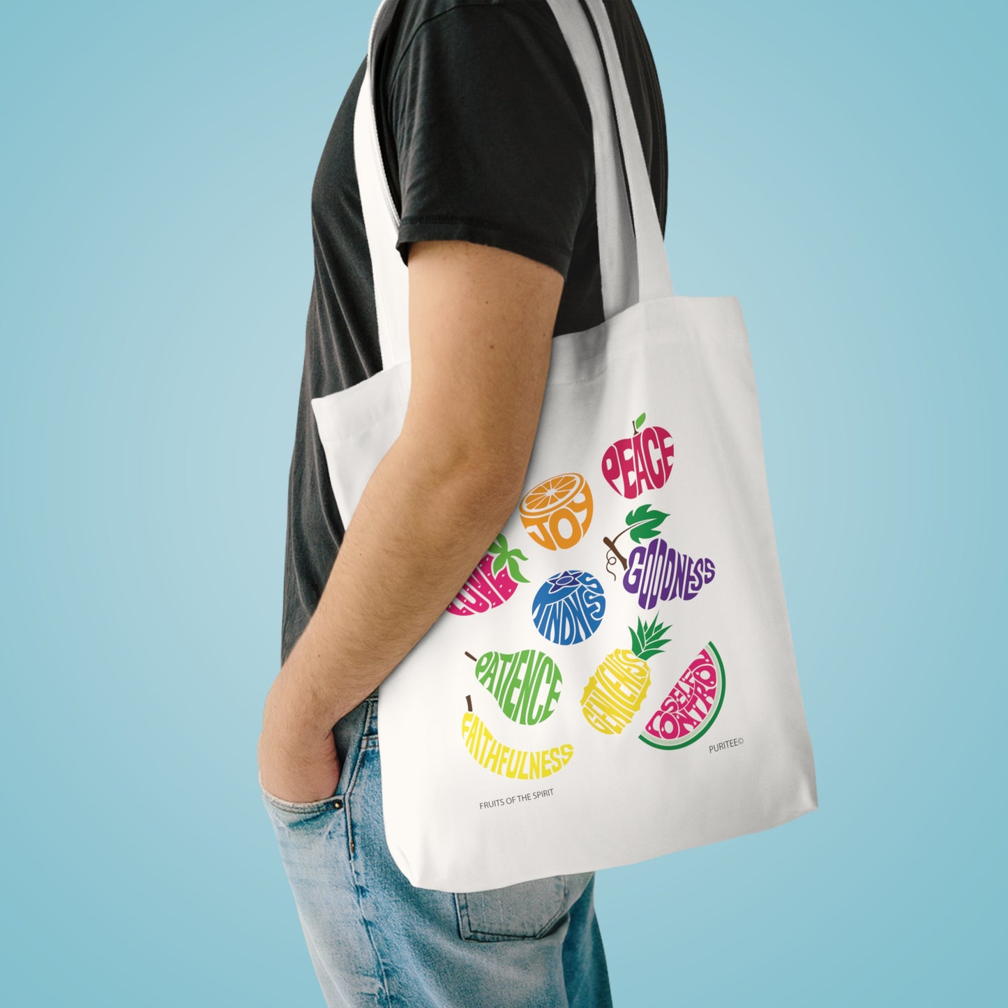 Fruits of The Spirit TOTE BAG White