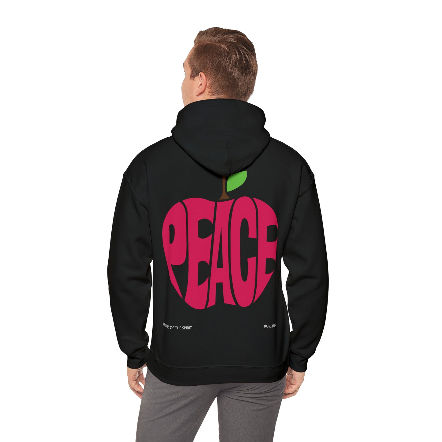 PEACE Apple HOODIE Black