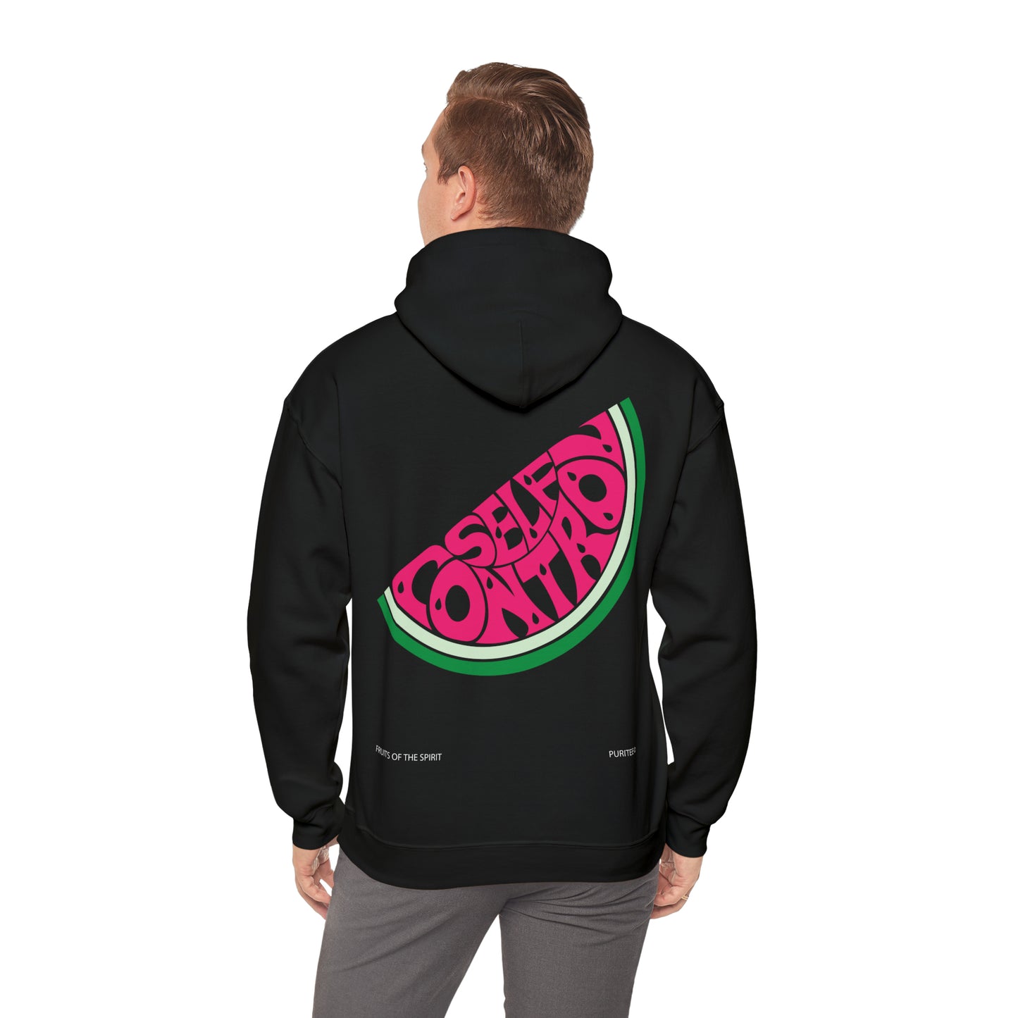 SELF CONTROL Watermelon HOODIE Black