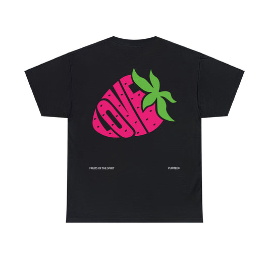 LOVE Strawberry TEE-shirt Black