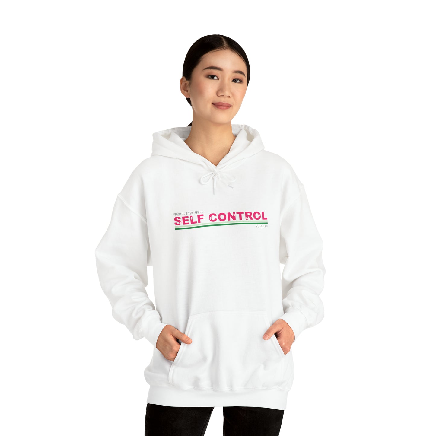 SELF CONTROL Watermelon HOODIE White