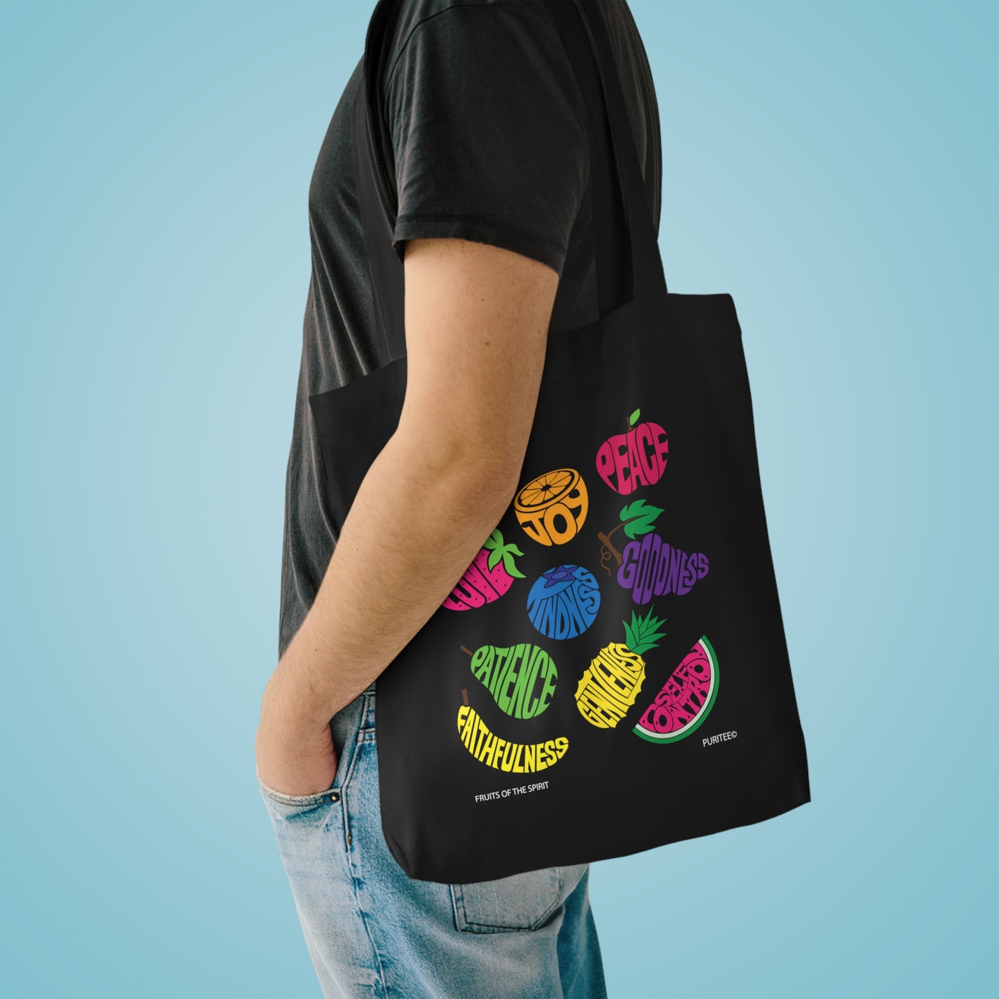 Fruits of The Spirit TOTE BAG Black