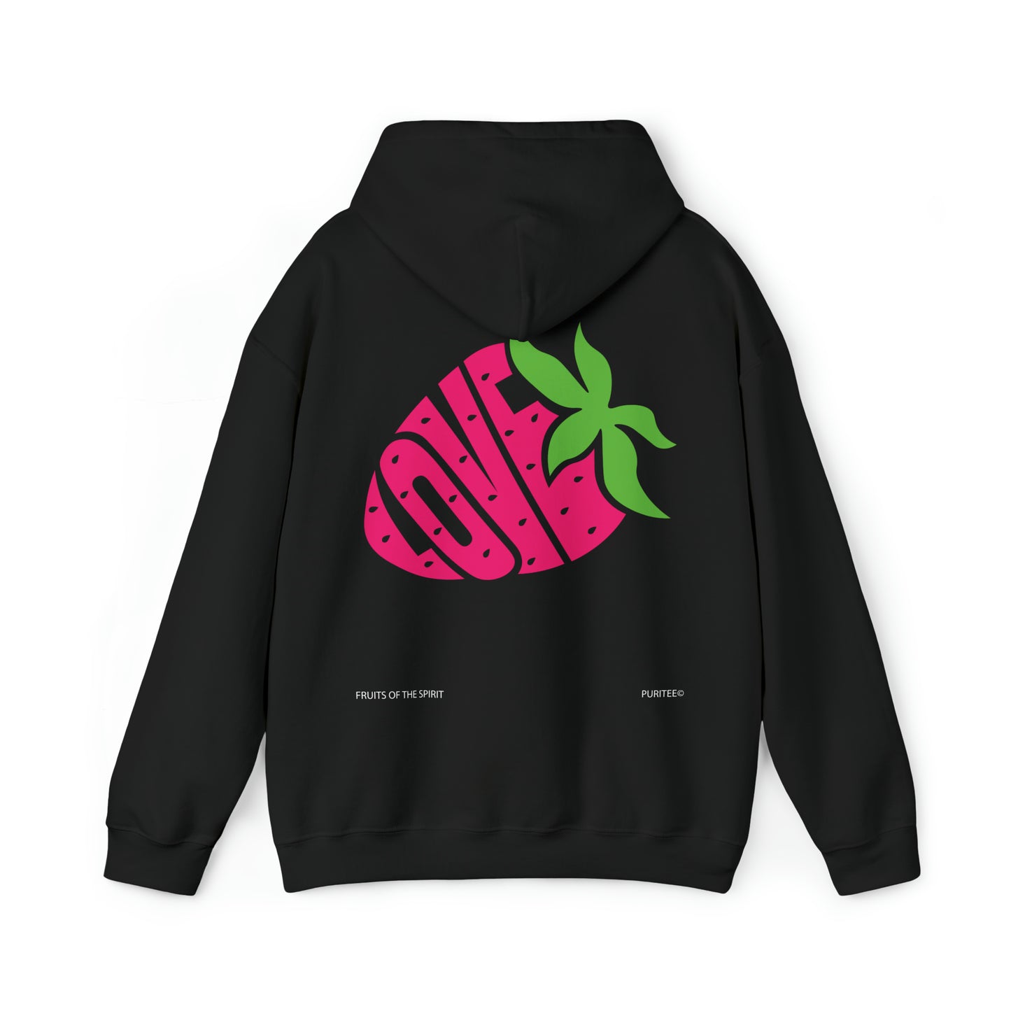 LOVE Strawberry HOODIE Black