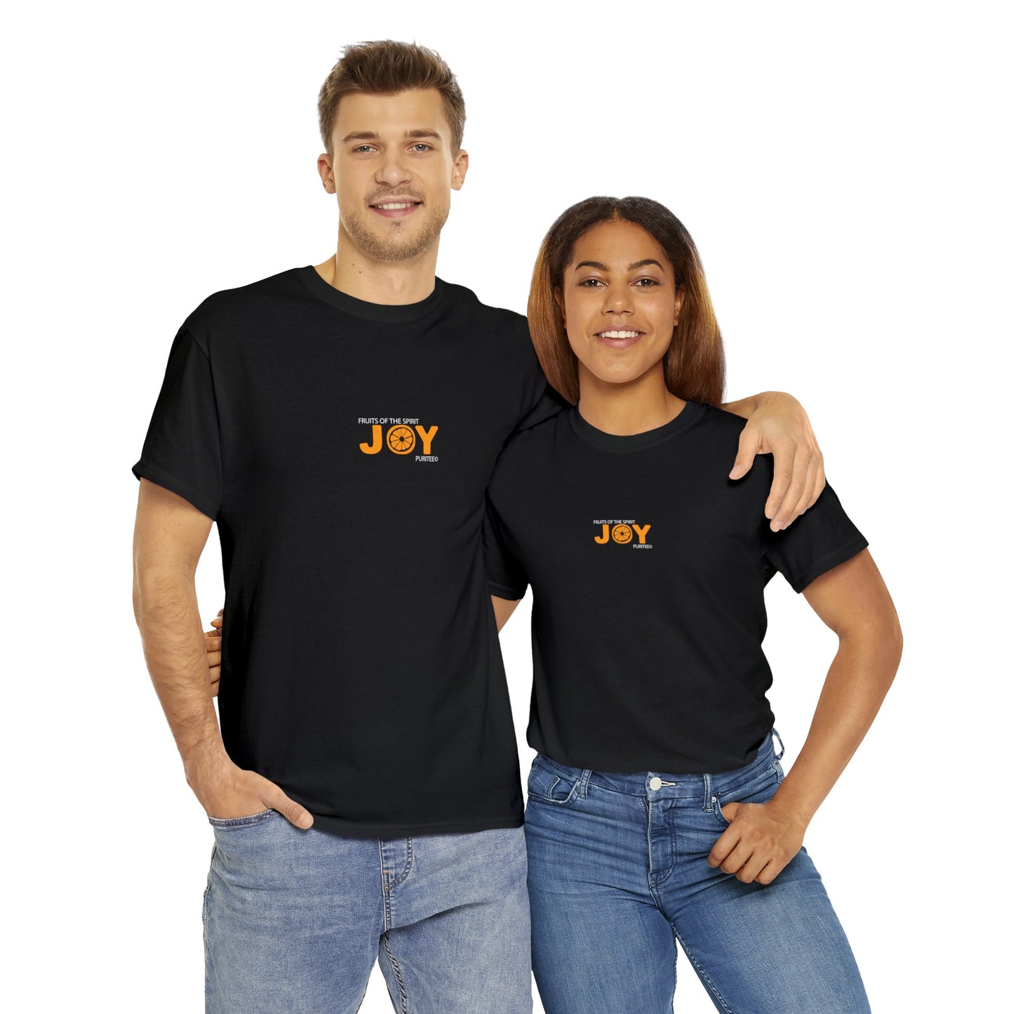 JOY Orange TEE-shirt Black