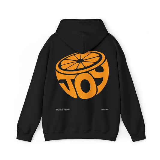 JOY Orange HOODIE Black