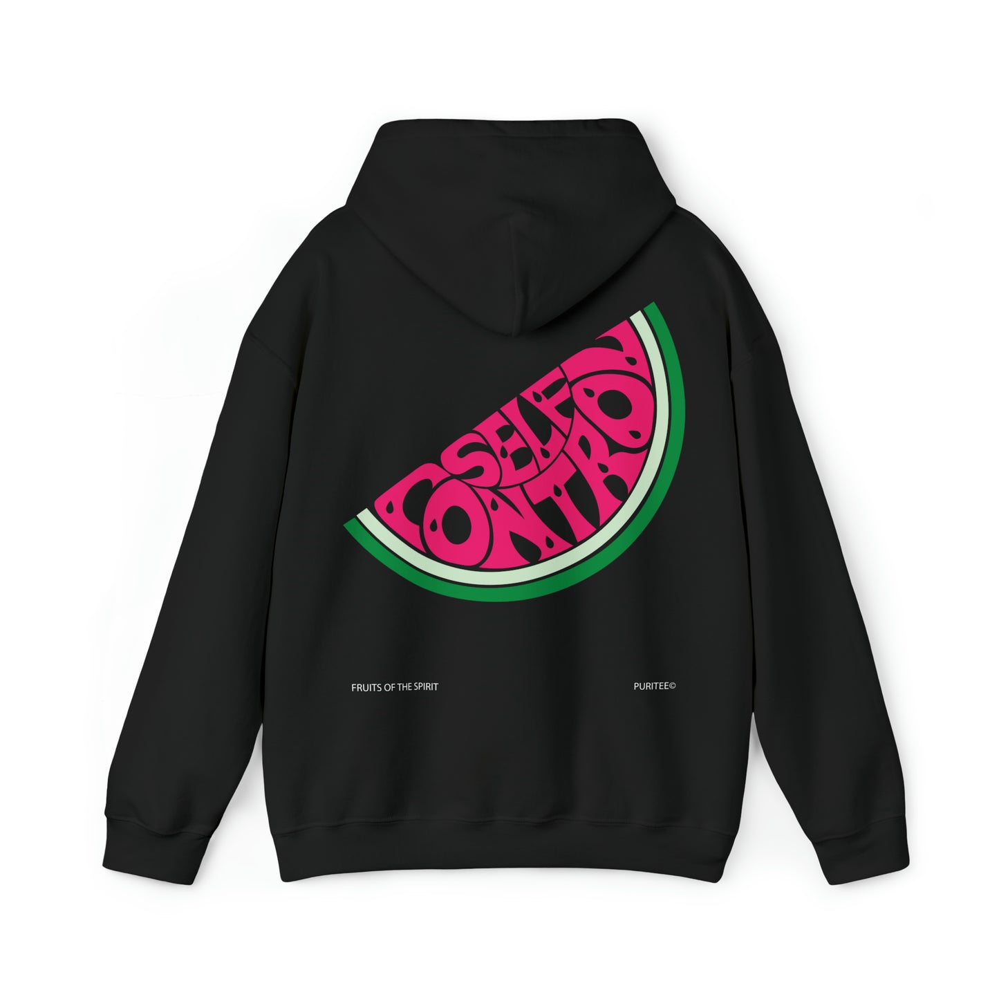 SELF CONTROL Watermelon HOODIE Black