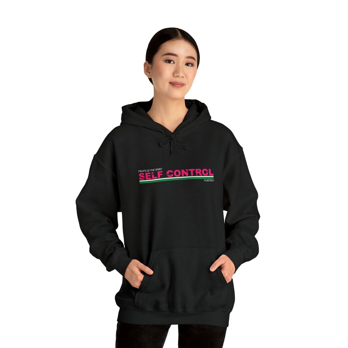 SELF CONTROL Watermelon HOODIE Black