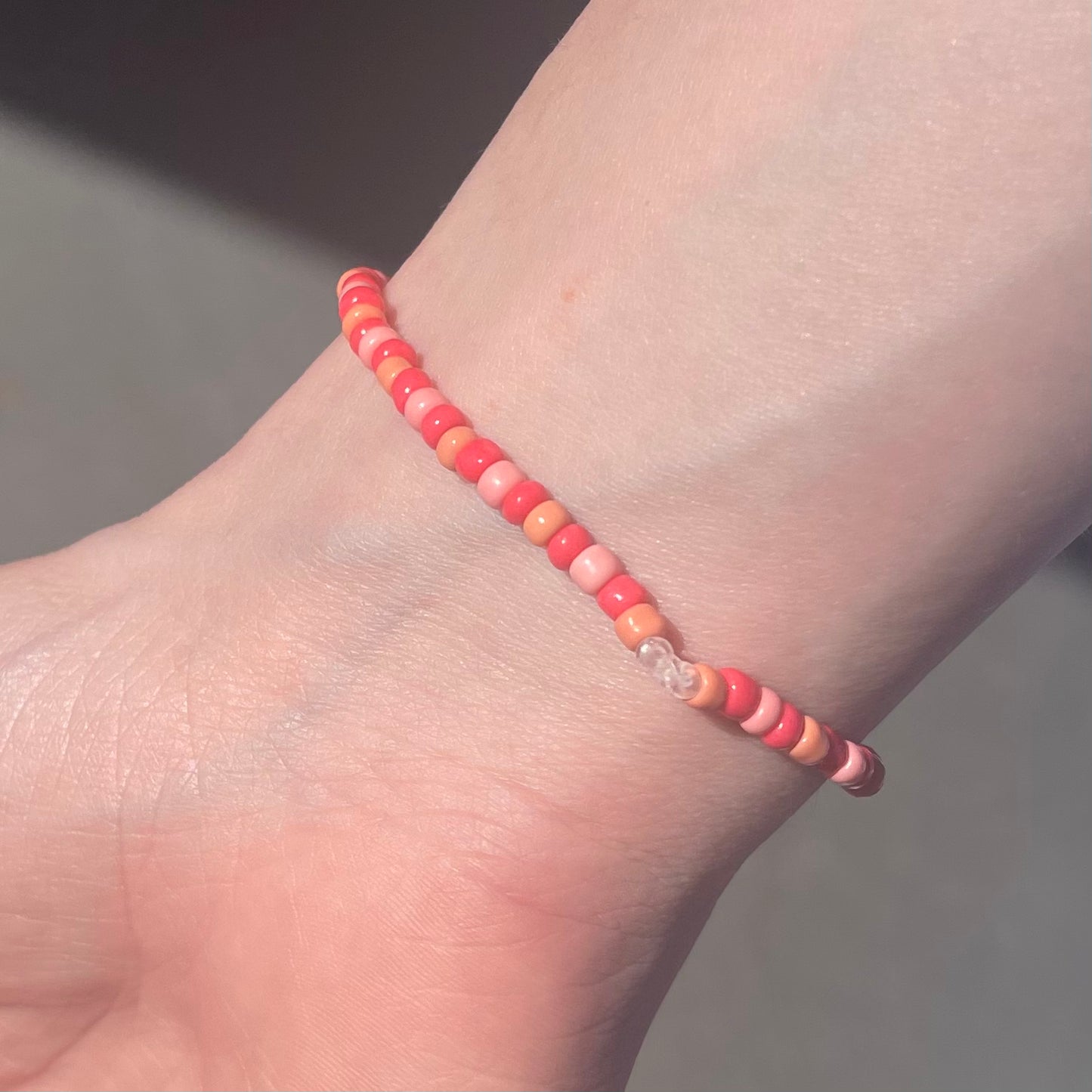 LOVE Strawberry Beaded Bracelet