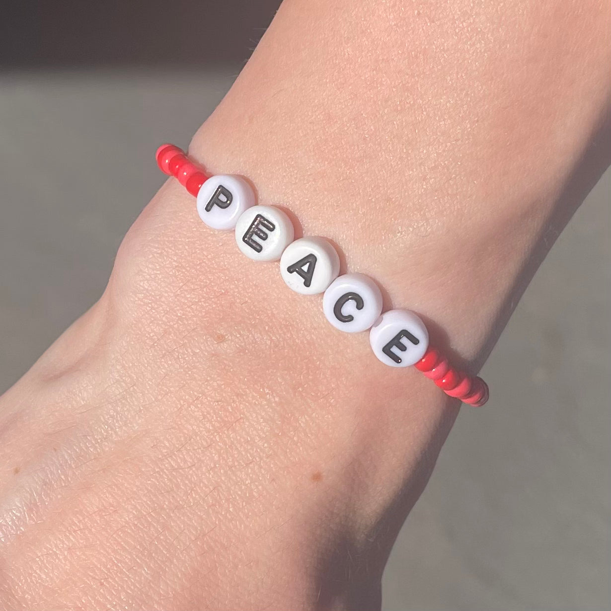 PEACE Apple Beaded Bracelet