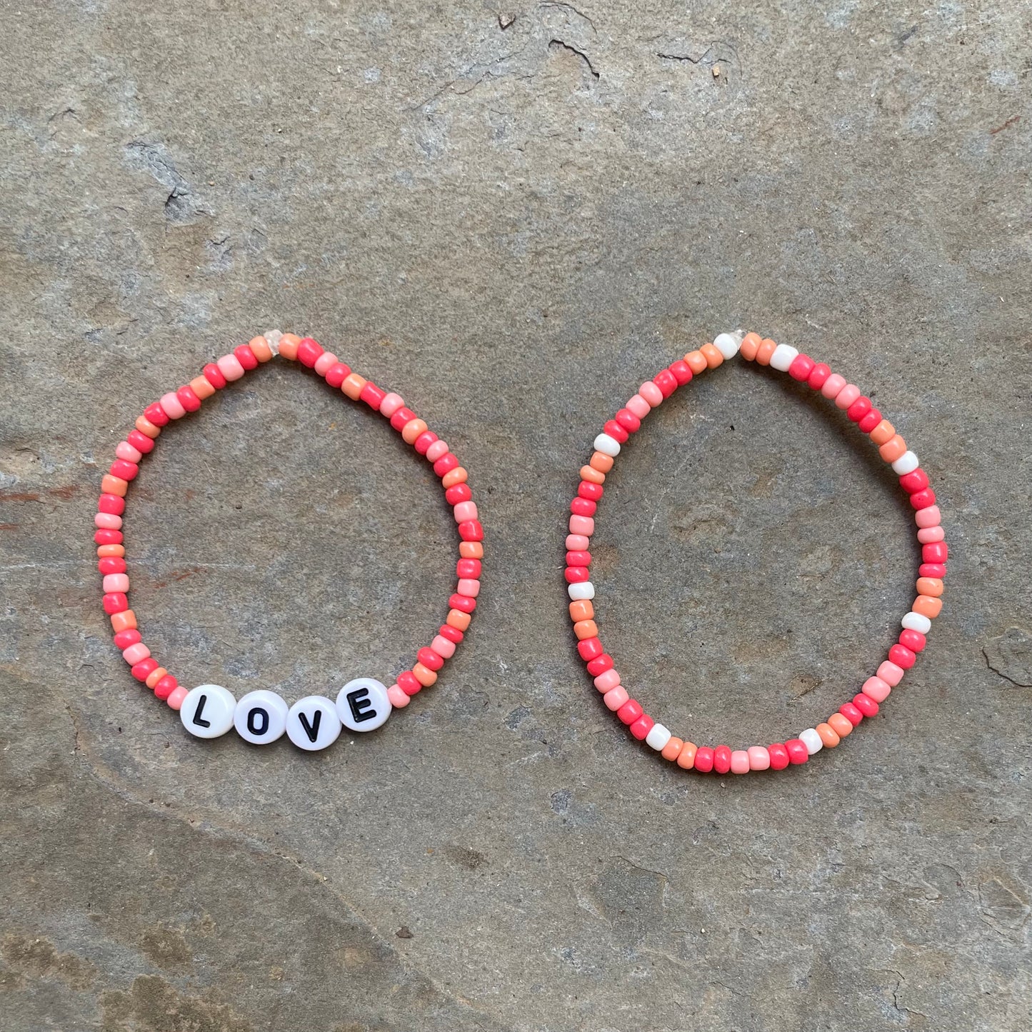 LOVE Strawberry Beaded Bracelet PACK