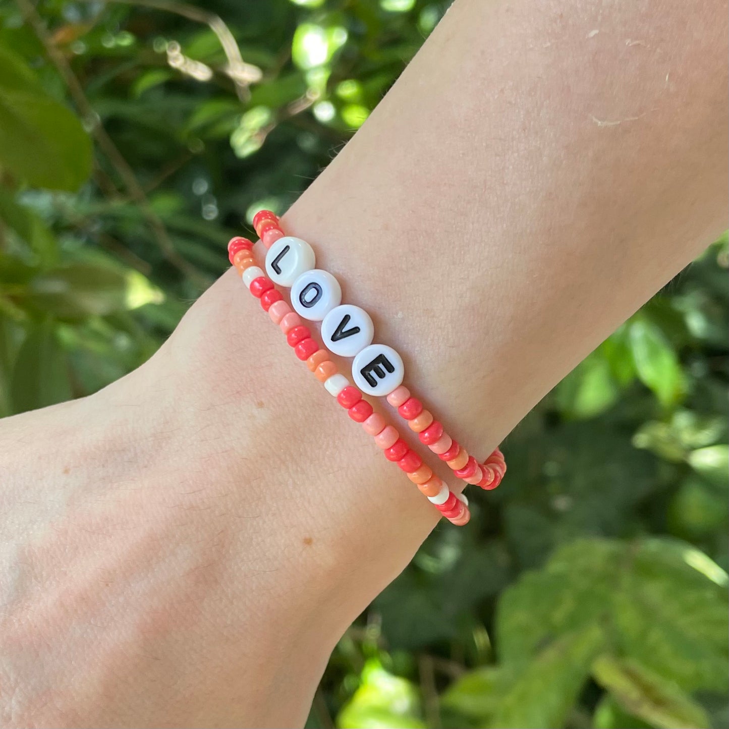 LOVE Strawberry Beaded Bracelet PACK