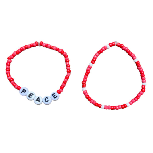 PEACE Apple Beaded Bracelet PACK