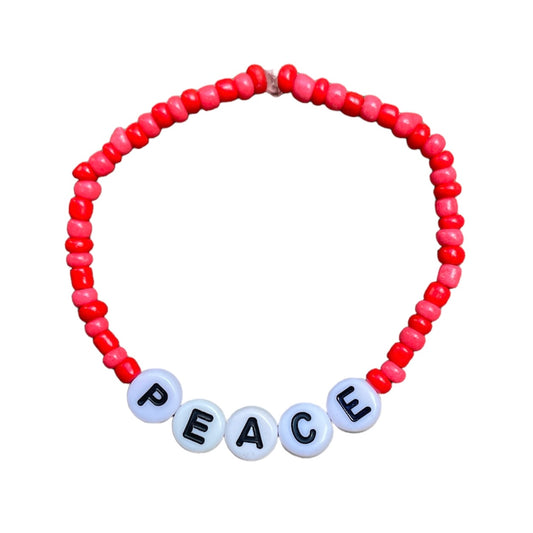 PEACE Apple Beaded Bracelet