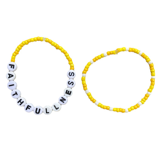 FAITHFULNESS Banana Beaded Bracelet PACK